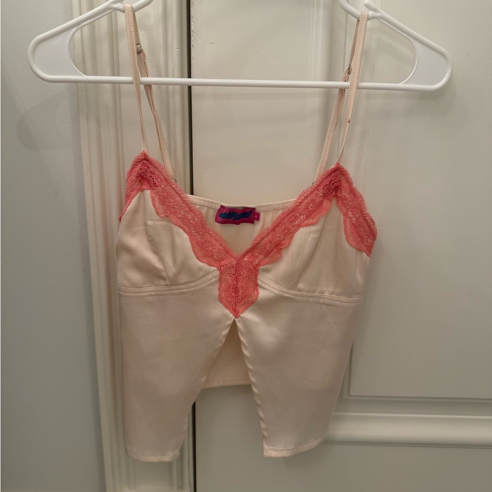 Edikted light pink lace top